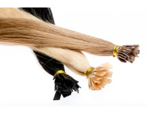 25 Echthaarsträhnen mit flachen Bondings in 40 cm und 1g Stärke Extensions 